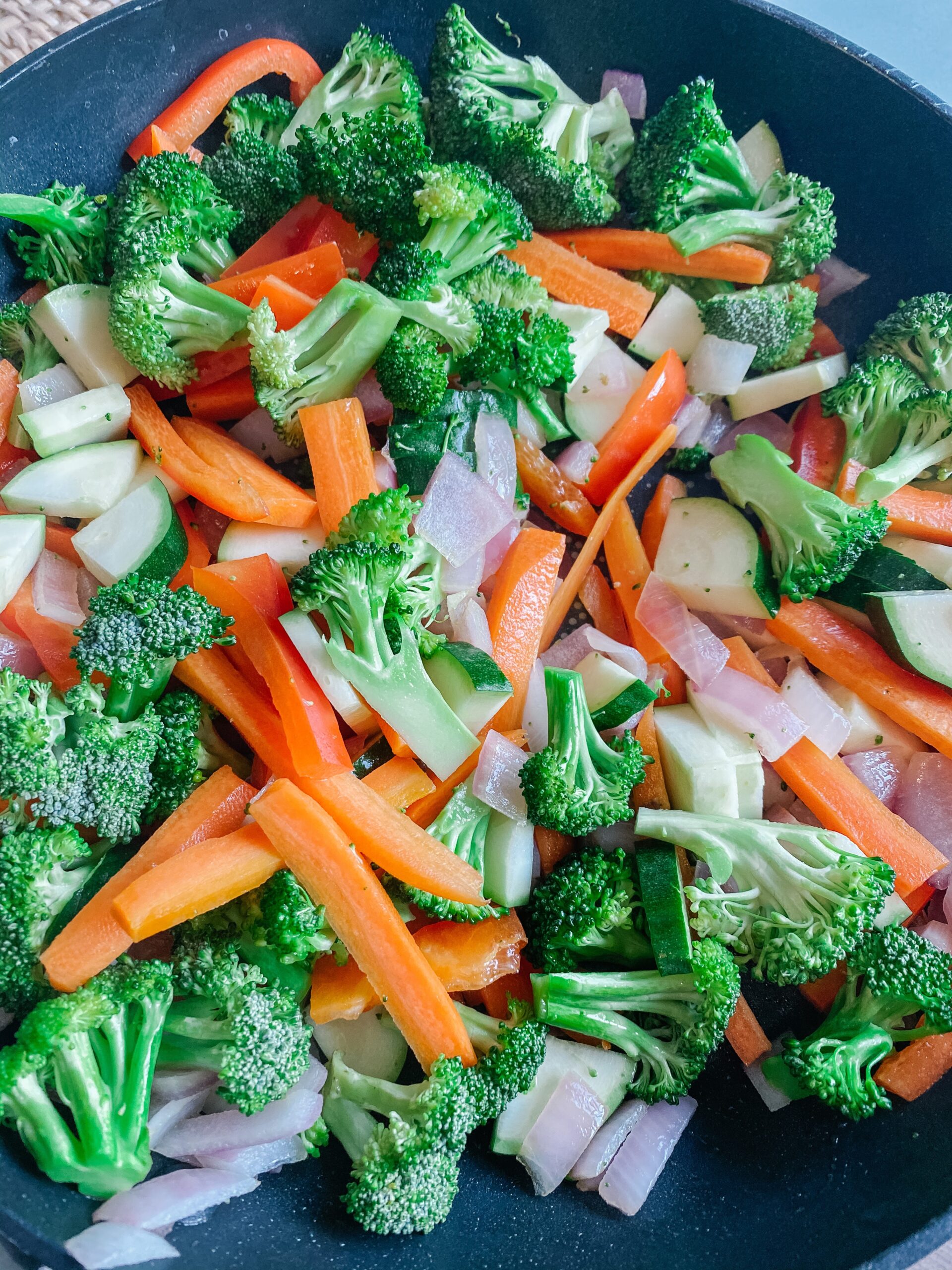 Veggie Ramen Stir-fry veggies